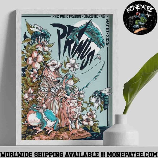 Primus Sessanta V2.0 In Charlotte NC At PNC Music Pavillion On May 10 2025 Home Decor Poster Canvas