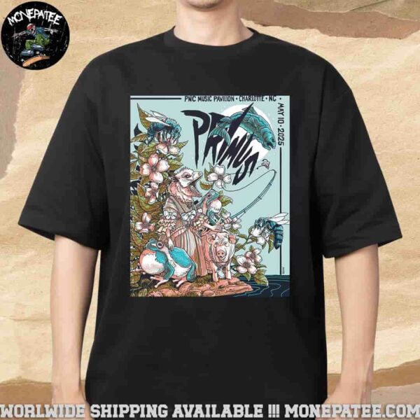 Primus Sessanta V2.0 In Charlotte NC At PNC Music Pavillion On May 10 2025 Merchandise Unisex T-Shirt