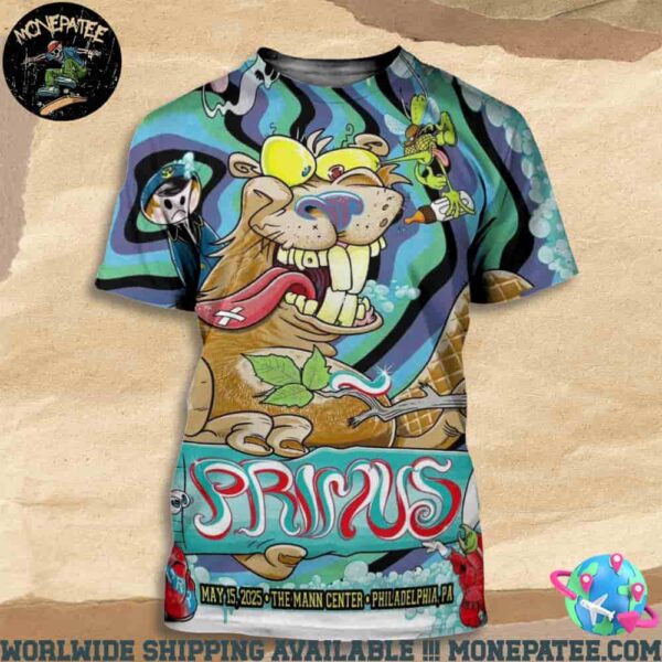 Primus Sessanta V2.0 In Philadelphia PA On May 15 At TD Pavilion At The Mann All Over Print T-Shirt