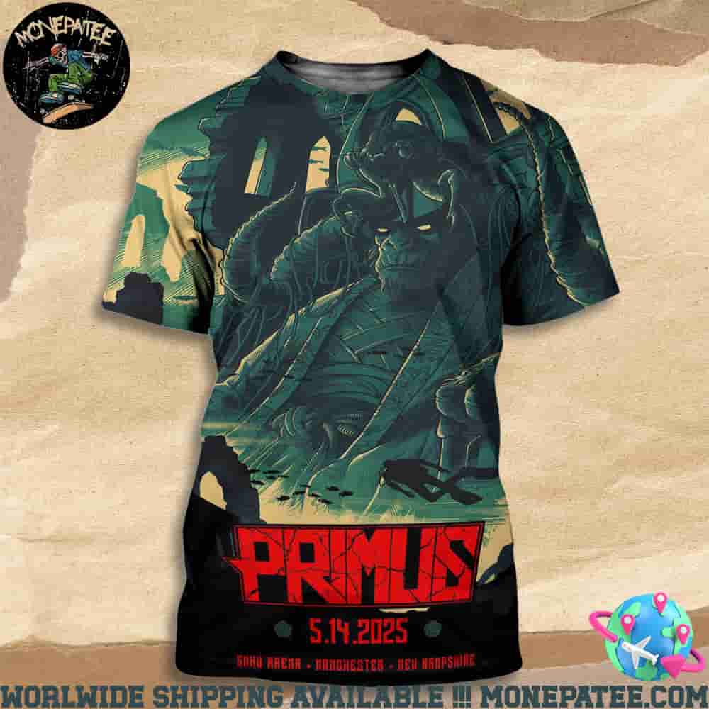 Primus Sessanta V2.0 Manchester New Hampshire At Snhu Arena On May 14 2025 All Over Print T-Shirt Primus Sessanta V2.0 Manchester New Hampshire At Snhu Arena On May 14 2025 All Over Print T-Shirt