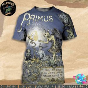 Primus Sessanta V2.0 Poster For Show In Grand Rapids MI At Van Andel Arena On May 28th 2025 All Over Print T-Shirt