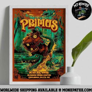 Primus Sessanta V2.0 Poster In Cuyahoga Falls OH At Blossom Music Center On May 25 2025 Decorative Poster Canvas