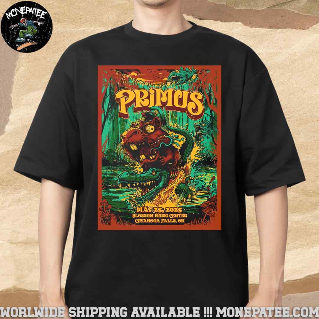 Primus Sessanta V2.0 Poster In Cuyahoga Falls OH At Blossom Music Center On May 25 2025 Unisex T-Shirt Primus Sessanta V2.0 Poster In Cuyahoga Falls OH At Blossom Music Center On May 25 2025 Unisex T-Shirt