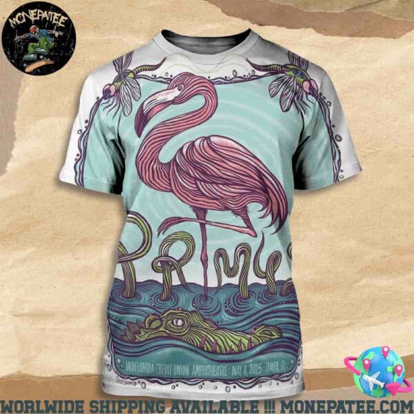 Primus Sessanta V2.0 Tampa Fl May 8 2025 Midflorida Credit Union Amphitheatre All Over Print T-Shirt