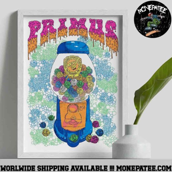 Primus Sessanta V2.0 Pittsburgh PA Merch Poster At Petersen Events Center On May 20 2025 Home Decor Poster Canvas