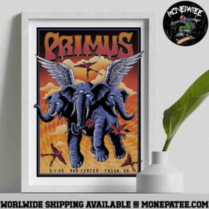 Primus Tulsa Okalahoma On may 1 2025 At Bok Center Home Decor Poster Canvas