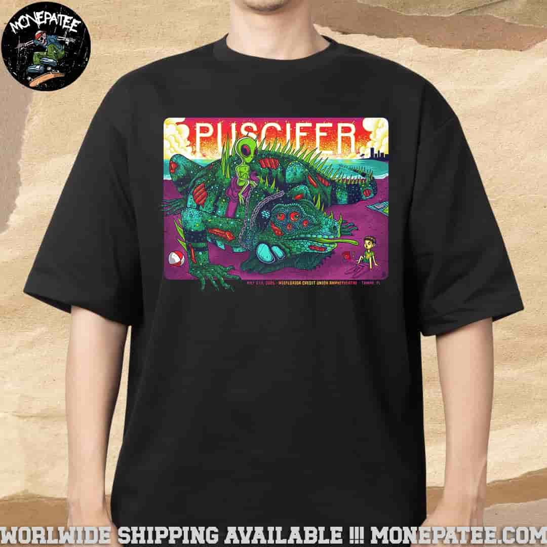 Puscifer Sessanta V 2.0 In Tampa Fl On May 08 2025 At Midflorida Credit Union Amphitheatre Unisex T-Shirt Puscifer Sessanta V 2.0 In Tampa Fl On May 08 2025 At Midflorida Credit Union Amphitheatre Unisex T-Shirt