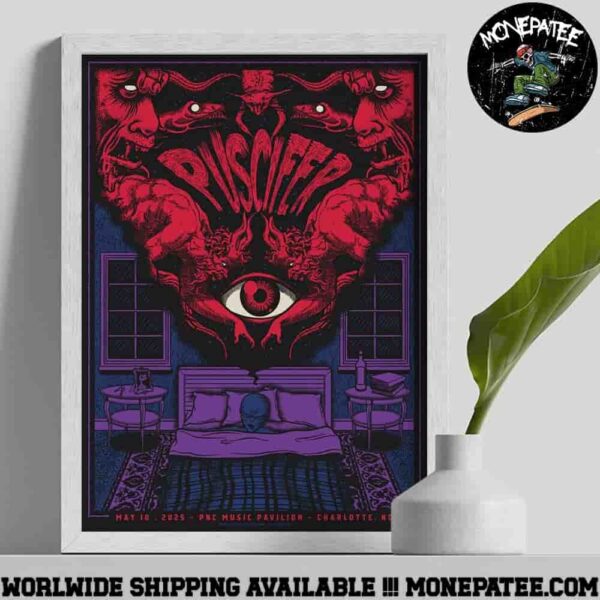 Puscifer Sessanta V2.0 In Charlotte NC At PNC Music Pavillion On May 10 2025 Home Decor Poster Canvas