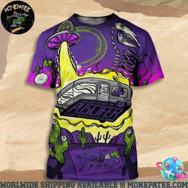 Puscifer Sessanta V2.0 In Philadelphia PA On May 15 At TD Pavilion At The Mann All Over Print T-Shirt