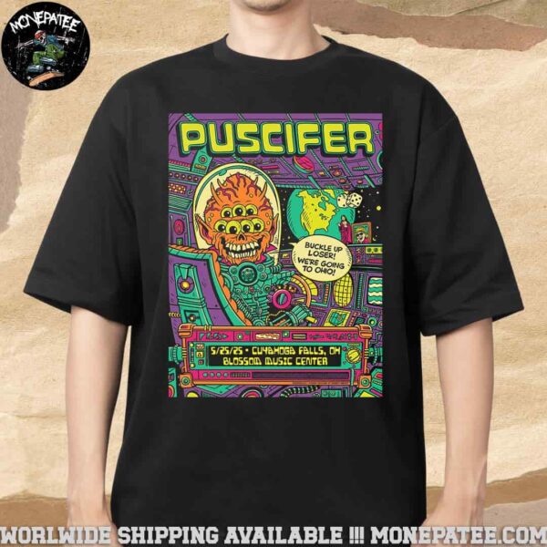 Puscifer Sessanta V2.0 Poster In Cuyahoga Falls OH At Blossom Music Center On May 25 2025 Unisex T-Shirt