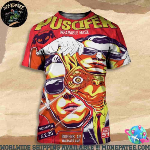 Puscifer Sessanta V2.0 Rogers AR On Friday May 2nd At Walmart AMP All Over Print T-Shirt
