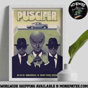 Puscifer Sessanta V2.0 Poster For Noblesville In On My 24 2025 At Ruoff Music Center  Decorative Poster Canvas