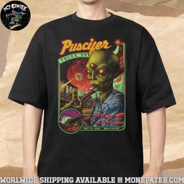 Puscifer Tulsa Okalahoma On may 1 2025 At Bok Center Merchandise T-Shirt