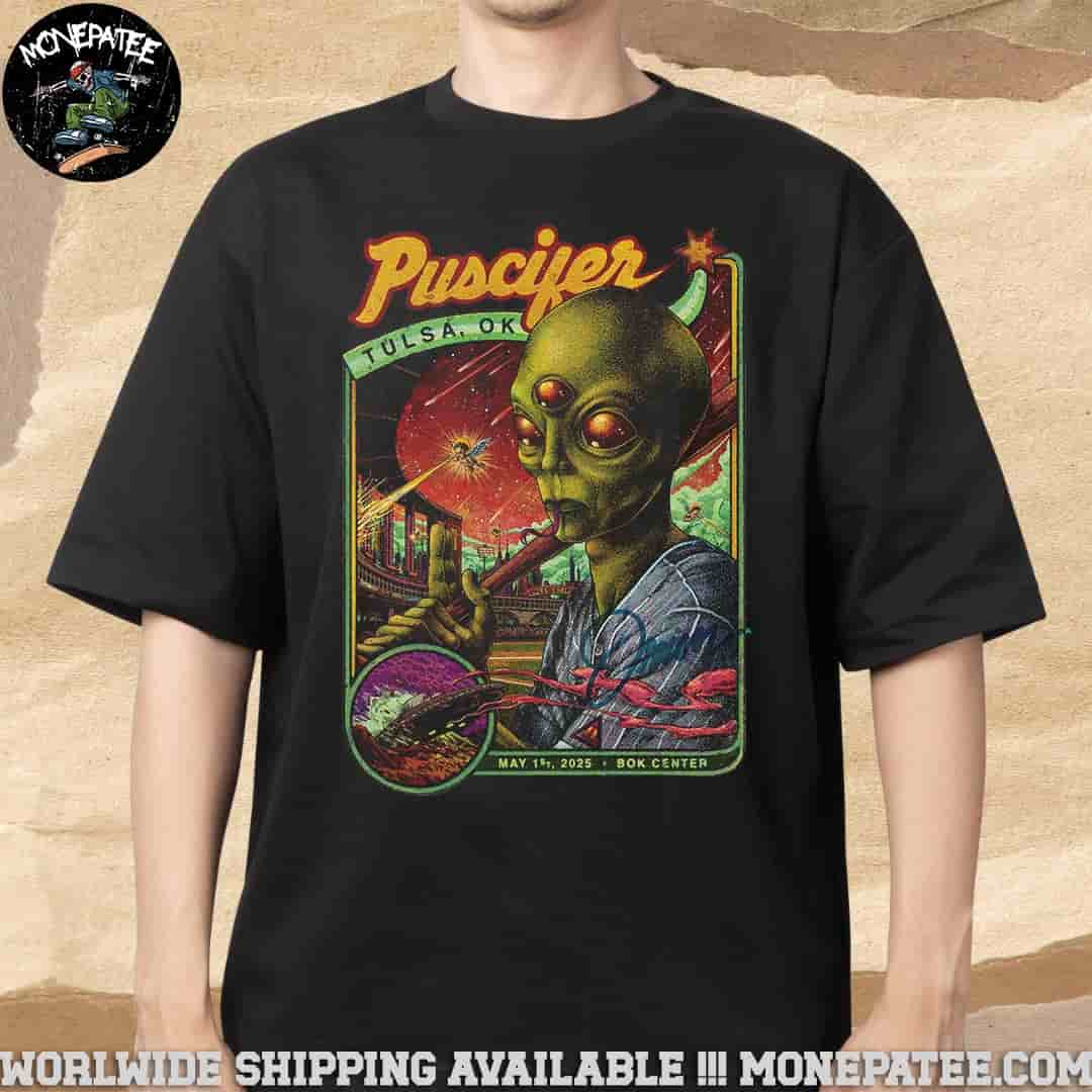Puscifer Tulsa Okalahoma On may 1 2025 At Bok Center Merchandise T-Shirt Puscifer Tulsa Okalahoma On may 1 2025 At Bok Center Merchandise T-Shirt