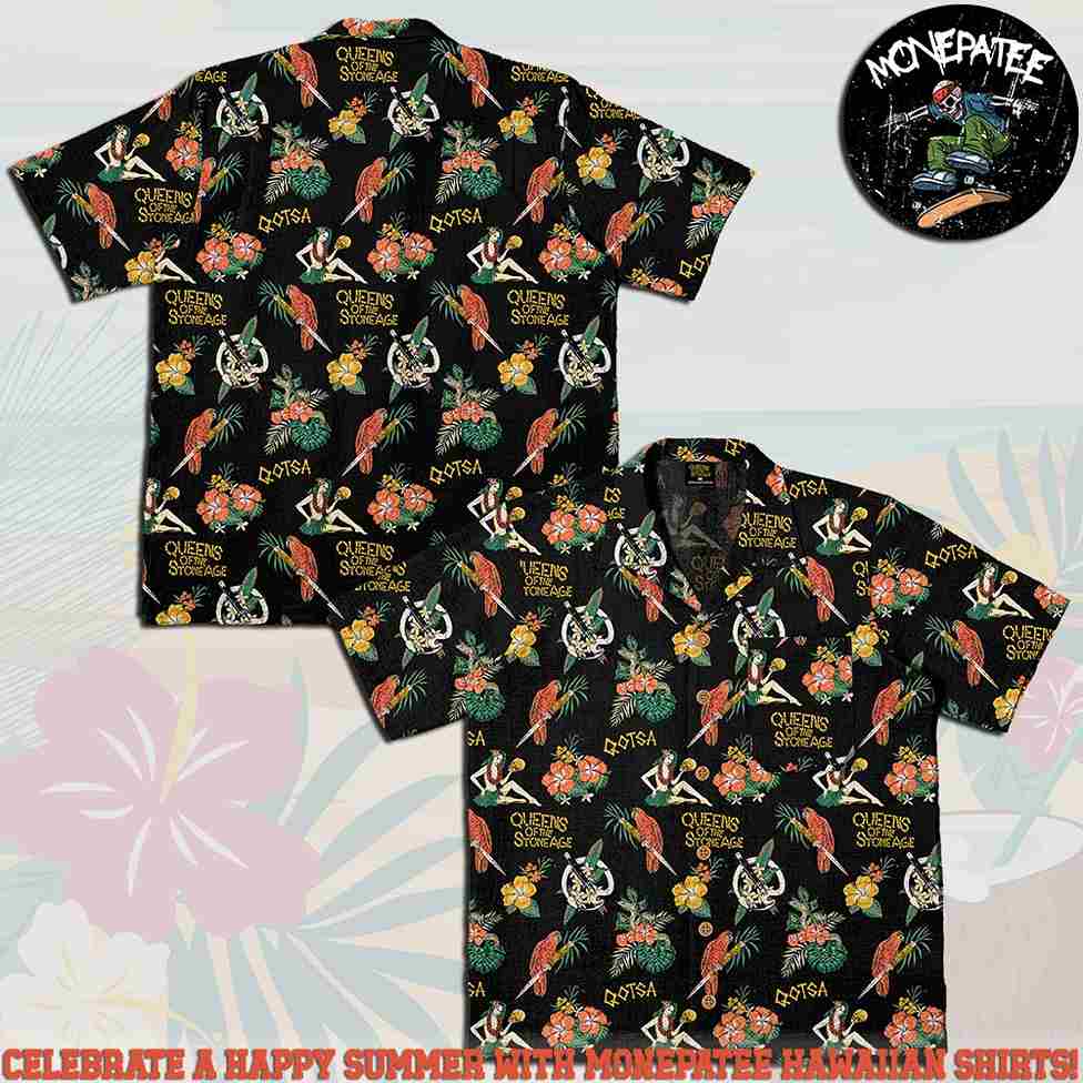 Queens Of The Stone Age Hawaiian Shirt And Beach Short Queens Of The Stone Age Hawaiian Shirt And Beach Short