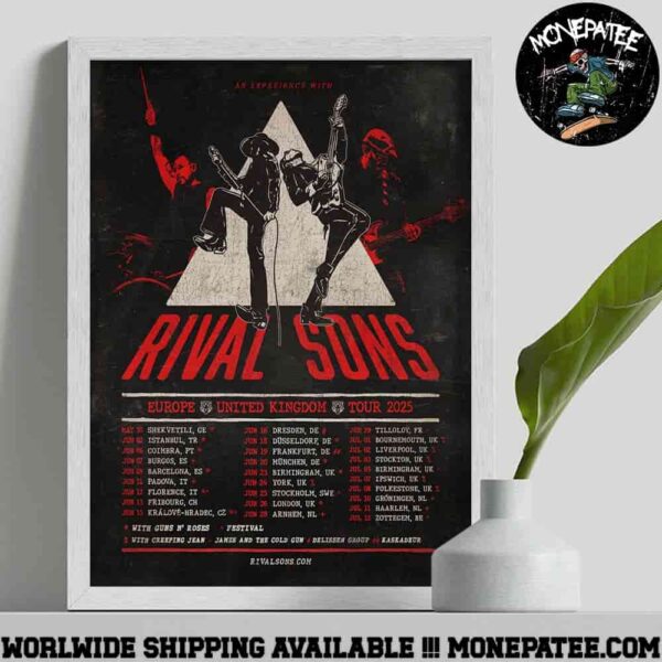 Rival Sons Europe UK Tour Tour Dates 2025 Decorative Poster Canvas