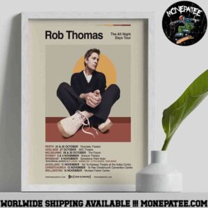 Rob Thomas The All Night Days Tour Dates List 2025 Decorative Poster Canvas