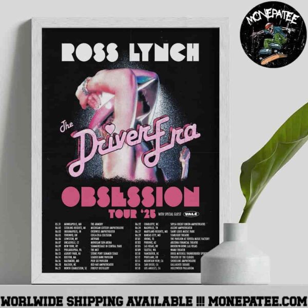 Ross Lynch The Driver Era Obsession World Tour 2025 With Vale Decorative Poster Canvas