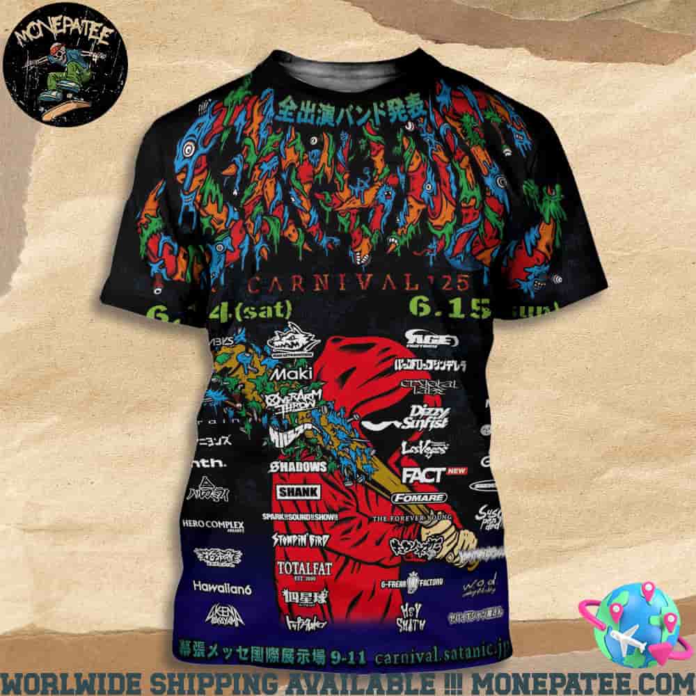 Satanic Carnival 2025 Full Lineups June 14 and 15 2025 All Over Print Shirt Satanic Carnival 2025 Full Lineups June 14 and 15 2025 All Over Print Shirt