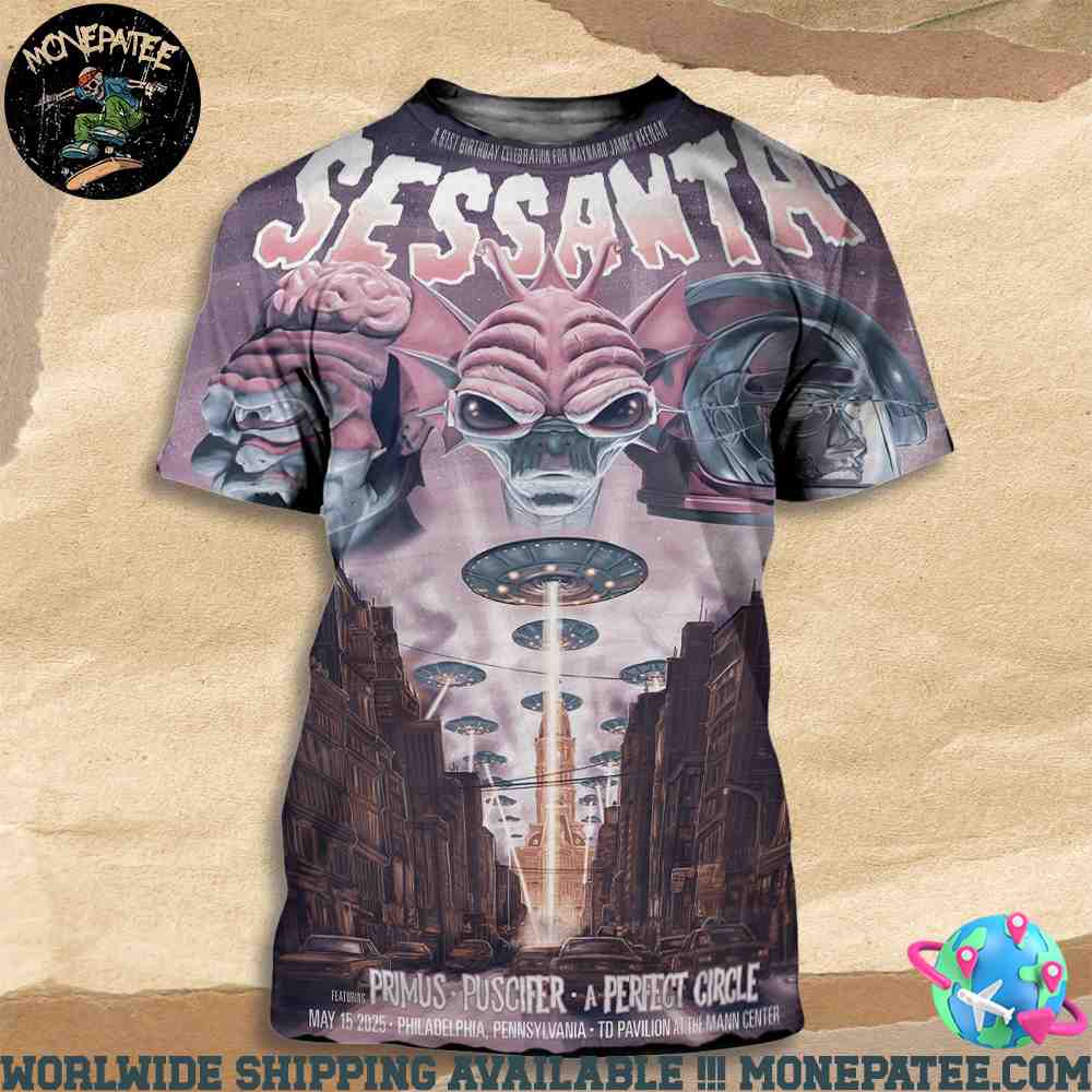 Sessanta V2.0 Philadelphia Pennsylvania At TD Pavilion At The Mann Center On May 15th 2025 All Over Print T-Shirt Sessanta V2.0 Philadelphia Pennsylvania At TD Pavilion At The Mann Center On May 15th 2025 All Over Print T-Shirt