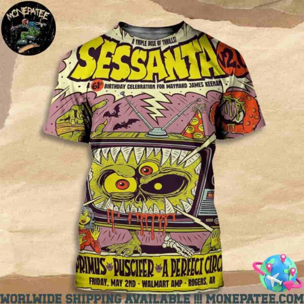 Sessanta V2.0 Rogers AR On Friday May 2nd At Walmart AMP All Over Print T-Shirt