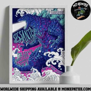 Sessanta V2.0 Tulsa Okalahoma On may 1 2025 At Bok Center Kaiju Godzilla Art Work Home Decor Poster Canvas