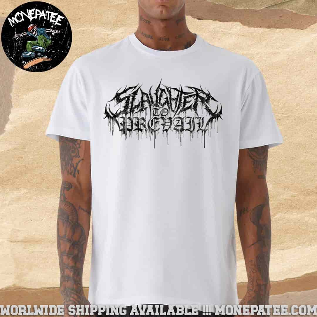 Slaughter to Prevail Black Logo Mask Merchandise 2025 T-Shirt Slaughter to Prevail Black Logo Mask Merchandise 2025 T-Shirt