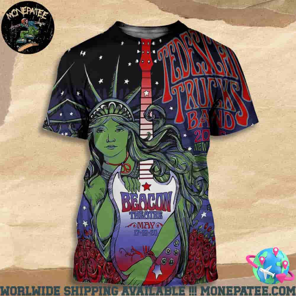 Tedeschi Trucks Band 2025 New York Beacon Theatre May 17-19-29 2025 All Over Print T-Shirt Tedeschi Trucks Band 2025 New York Beacon Theatre May 17-19-29 2025 All Over Print T-Shirt