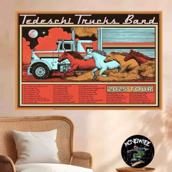 Tedeschi Trucks Band 2025 Tour Dates Merchandise Poster Canvas