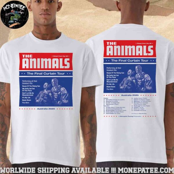 The Animals The Final Curtain Tour Australia 2025 Dates List October And November Two Sides Unisex T-Shirt