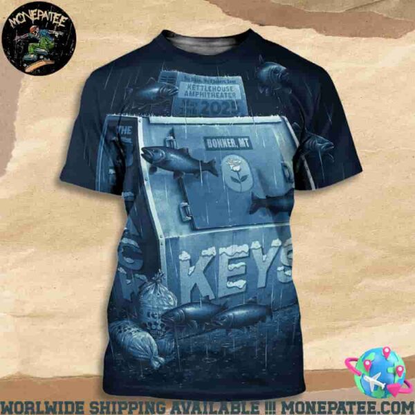The Black Keys Poster In Bonner MT On May 29 At KettleHouse Amphitheater All Over Print T-Shirt