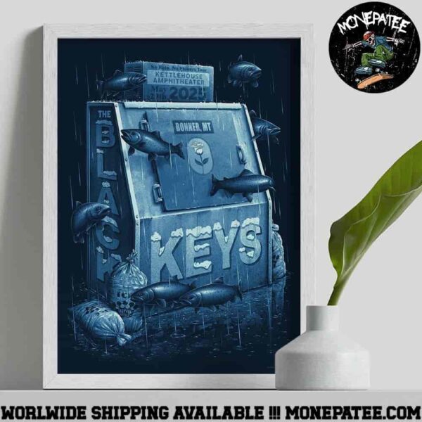 The Black Keys Poster In Bonner MT On May 29 At KettleHouse Amphitheater Decorative Poster Canvas