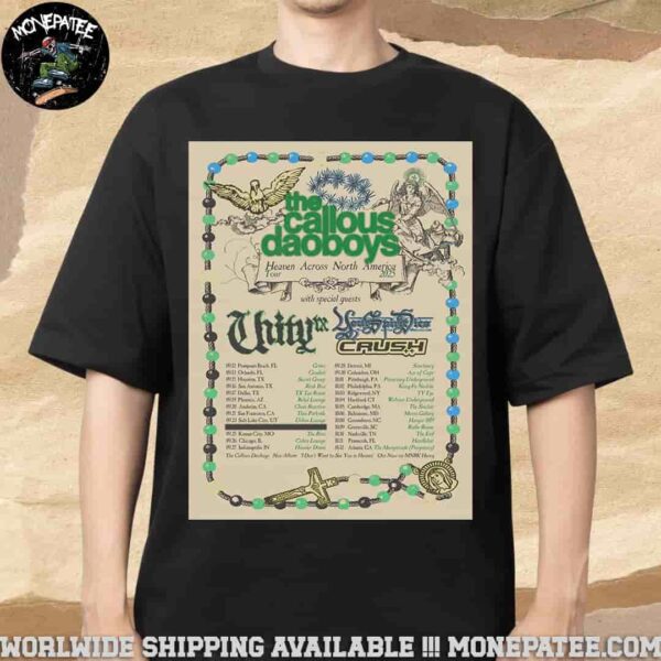 The Callous Daoboys Heaven Across North America Tour 2025 Merchandise Unisex T-Shirt