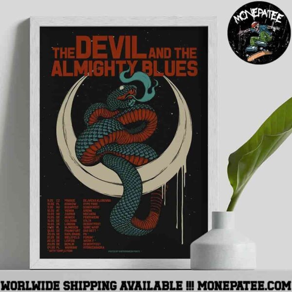 The Devil And The Almighty Blues Band Europe Tour Dates List 2025 Decorative Poster Canvas