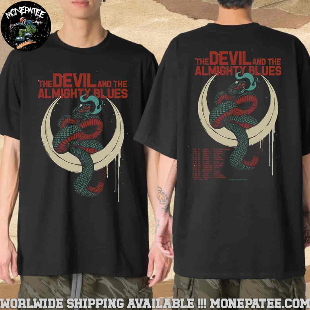 The Devil And The Almighty Blues Band Europe Tour Dates List 2025 Two Sides Merchandise Unisex T-Shirt The Devil And The Almighty Blues Band Europe Tour Dates List 2025 Two Sides Merchandise Unisex T-Shirt