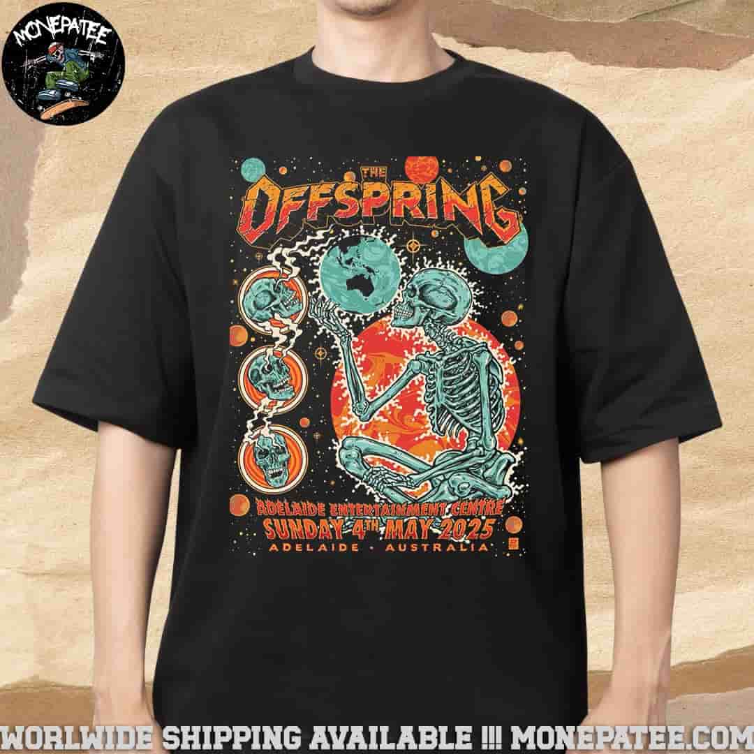 The Offspring Adelaide Australia On Sunday 4th May 2025 At Adelaide Entertainment Centre Merchandise T-Shirt The Offspring Adelaide Australia On Sunday 4th May 2025 At Adelaide Entertainment Centre Merchandise T-Shirt