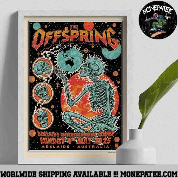 The Offspring Adelaide Australia On Sunday 4th May 2025 At Adelaide Entertainment Centre Poster