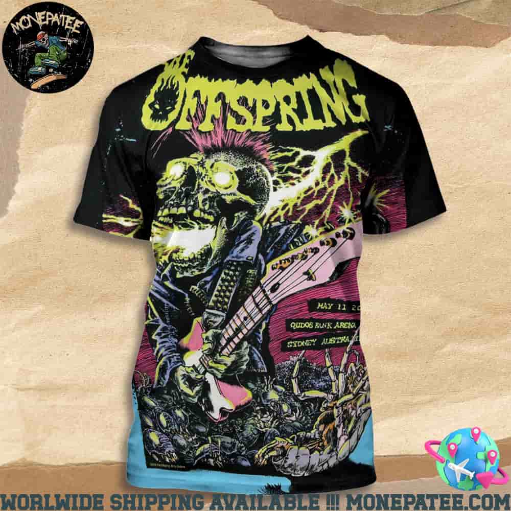 The Offspring In Sydney Australia On May 11 At Qudos Bark Arena 2025 All Over Print T-Shirt The Offspring In Sydney Australia On May 11 At Qudos Bark Arena 2025 All Over Print T-Shirt
