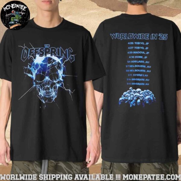 The Offspring Supercharged Worldwide Tour In 2025 Japan And Australia Merchandise T-Shirt