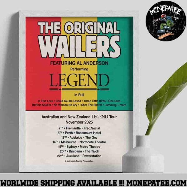 The Original Wailers Ft AL Anderson Legend Tour Dates November 2025 Poster Canvas