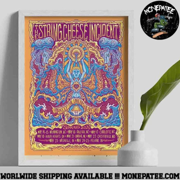 The String Cheese Incident Spring Tour Food Drive Alert May 2025 Poster Canvas