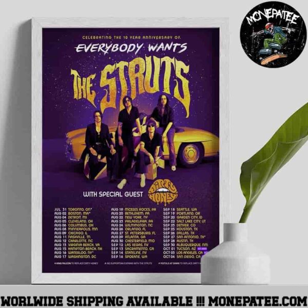 The Struts Tour Dates 2025 Everybody Wants The Struts Poster Canvas