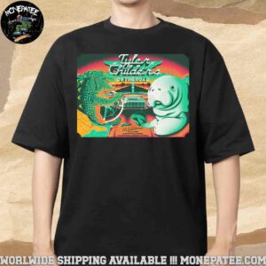 Tyler Childers With SG Goodman Poster In Jacksonville Florida At VyStar Veterans Memorial Arena On May 29 2025 Unisex T-Shirt