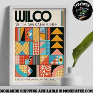 Wilco Band Charlotte NC At The Amp Ballantyne On May 15 2025 Poster Canvas
