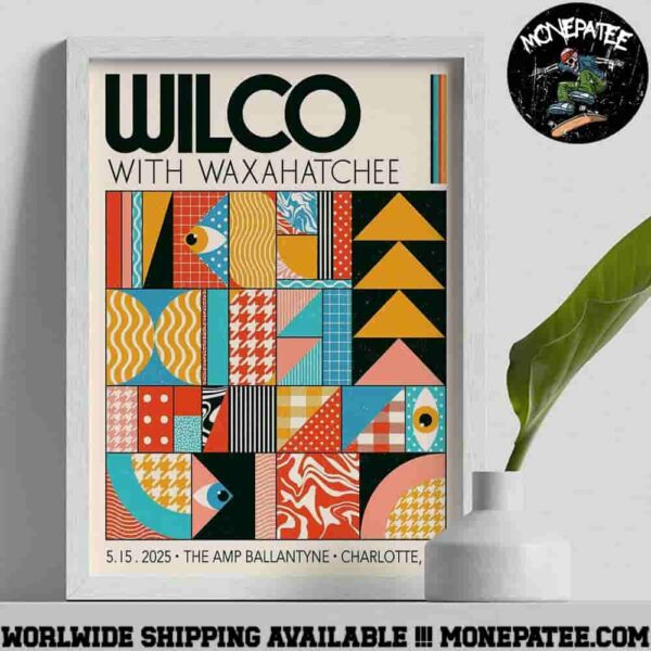 Wilco Band Charlotte NC At The Amp Ballantyne On May 15 2025 Poster Canvas