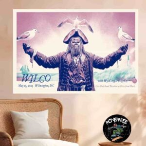 Wilco Band In Wilmington Nc On May 13 2025 At Oak Bank Pavilion At Riverfront Park Home Decor Poster Canvas On May 13 2025 At Oak Bank Pavilion At Riverfront Park Home Decor Poster Canvas