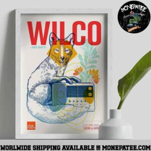 Wilco Band Poster In Santiago Chile At Teatro LA Cupula On June 2 2025 White Fox  Decorative Poster Canvas