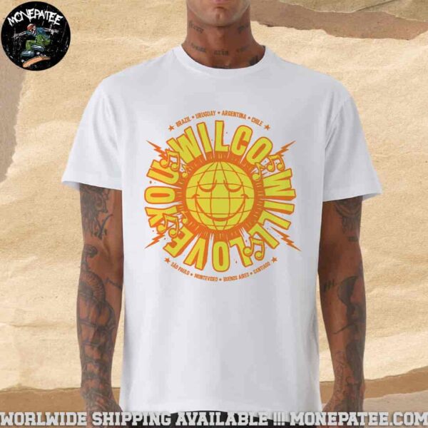 Wilco North American And European Tour An August Evening With Wilco Citites List Unisex T-Shirt