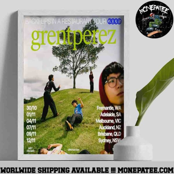 Grentperez Backflips in a Restaurant Tour of Australia 2025 Poster Canvas