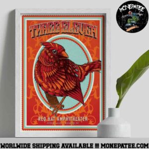 311 Band Art Work In Raleigh NC at the Red Hat Amphitheate On June 25 Red Bird Decorative Poster Canvas